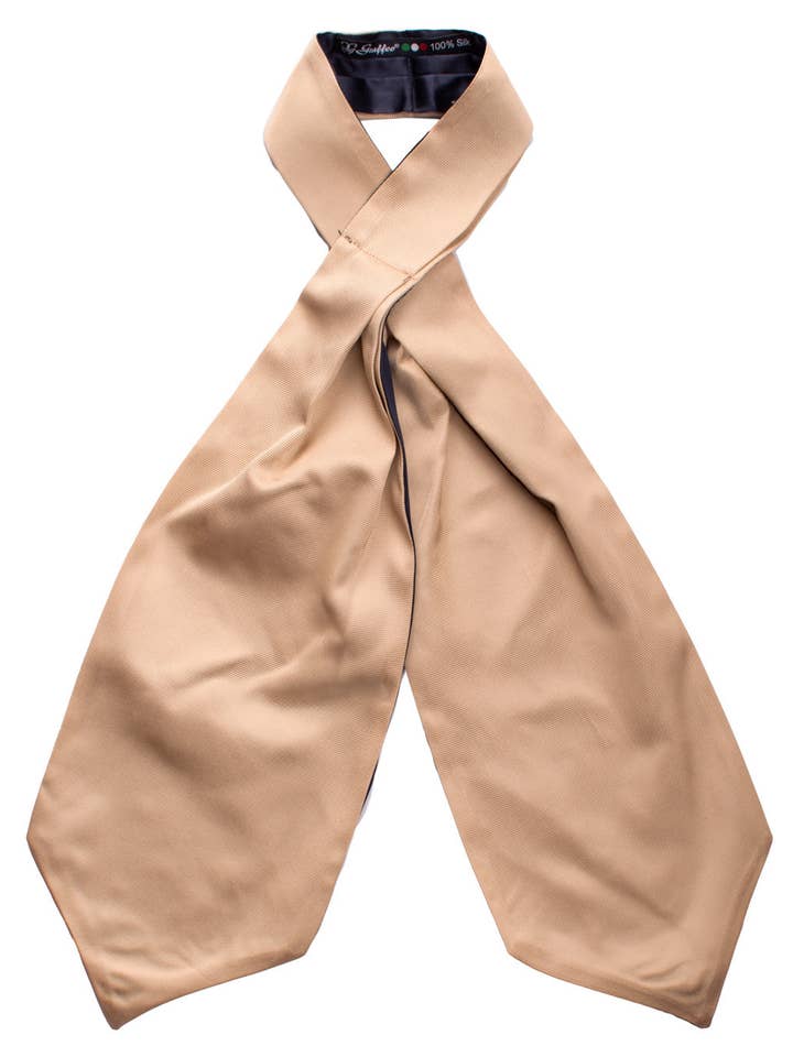 Ascot di Seta Beige Tinta Unita AS94 per la vendita all'ingrosso da parte di Graffeo Cravatte