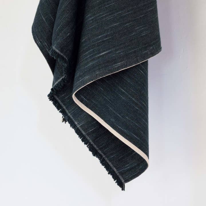 Under The Bough - Wholesale Throw Blanket - Liso Handloomed Cotton Blanket — Midnight2