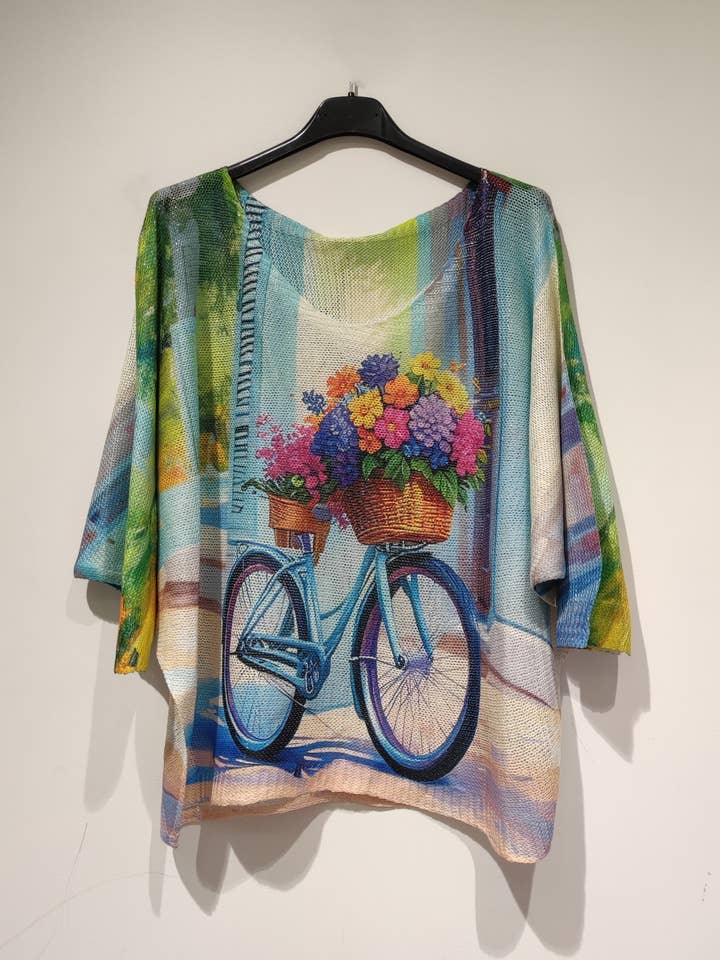 PESS PRINT PE25 bicicleta florida brilhante por atacado de Pomelo paris