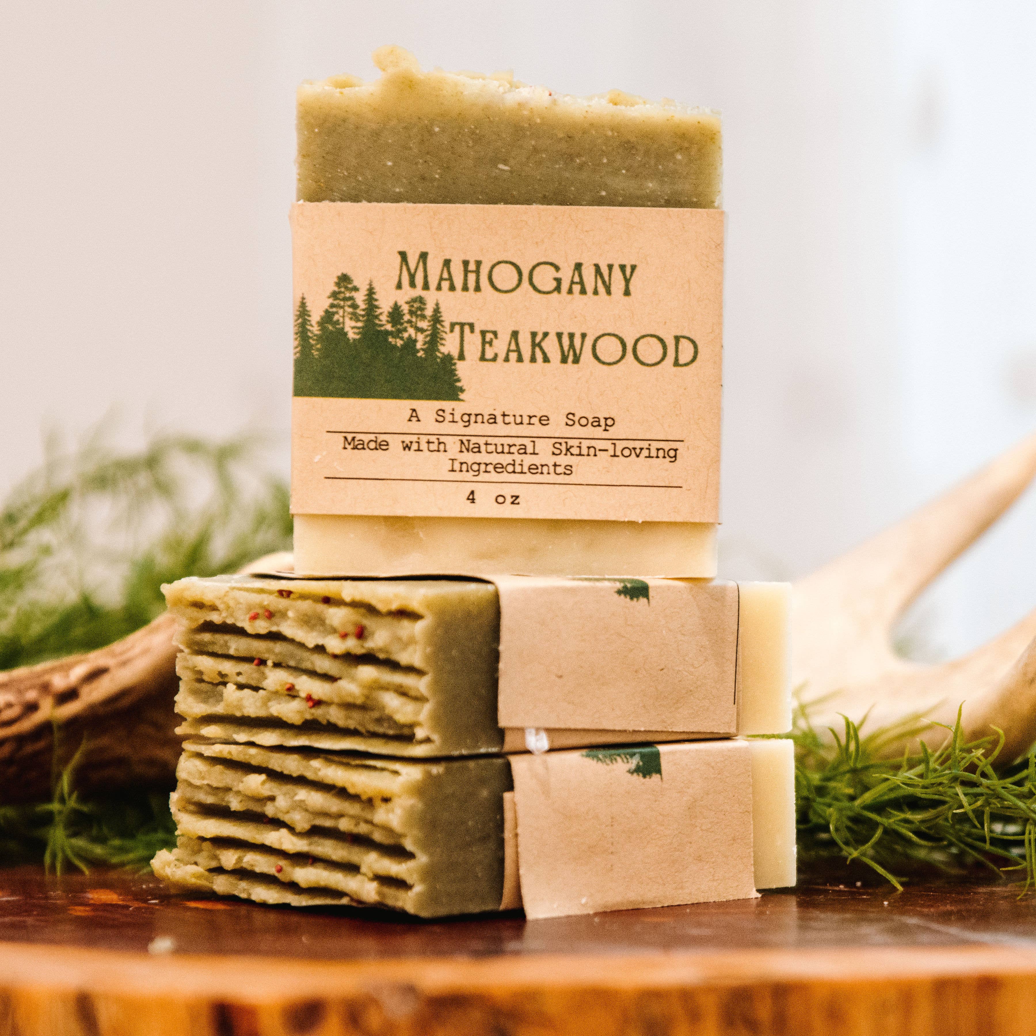 Sneedsboro Soap Company - Wholesale Bar Soap - Men's - Mahogany Teakwood Bar Soap - Soap for Men3