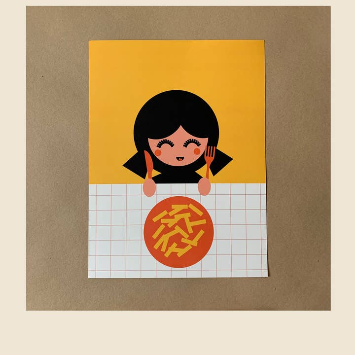 Chips zum Abendessen Kunstdruck für den Großhandel von Yoko's Mini Mart