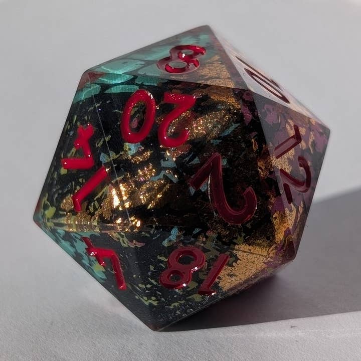 EBONWOOD - Wholesale Dice - Runeburst - 7 Piece Luxury D&D Dice Set3