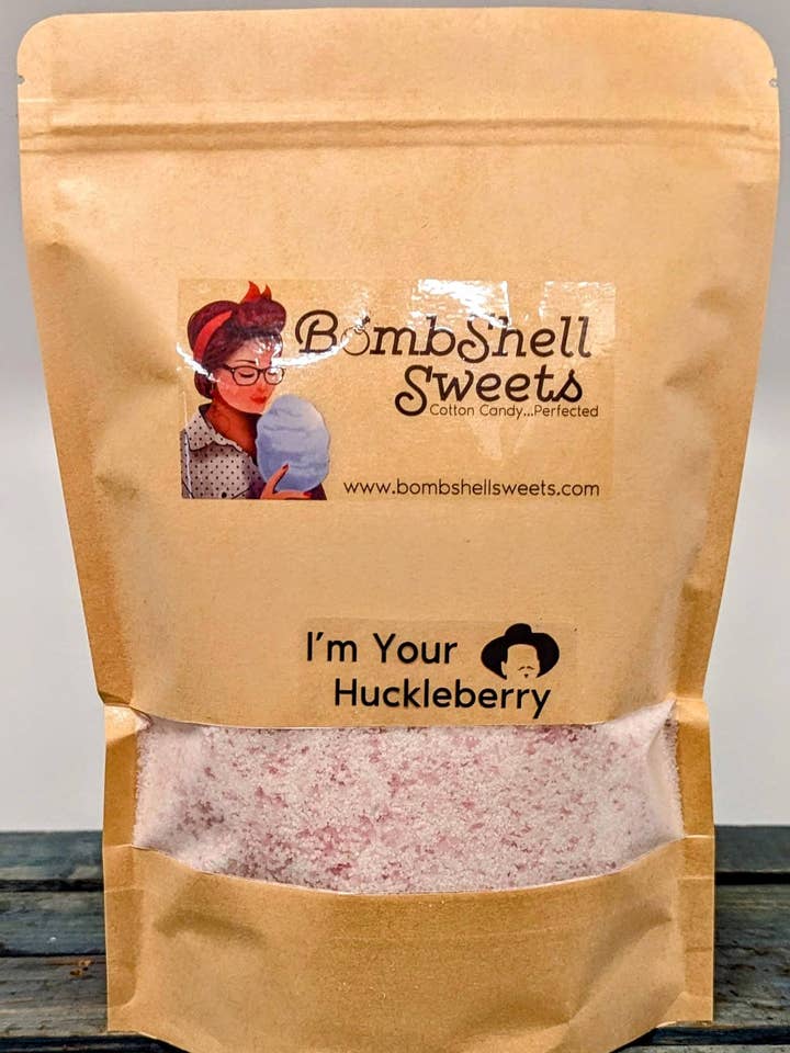 I'm Your Huckleberry Cotton Candy Floss Sugar for wholesale by Bombshell Sweets