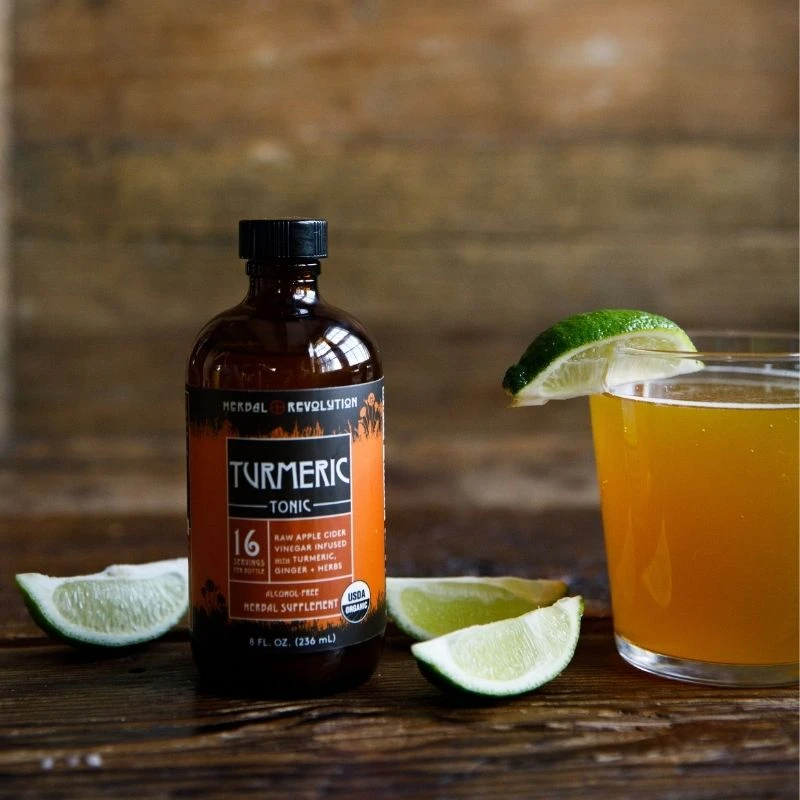 Herbal Revolution Farm + Apothecary - Venta al por mayor Zumos/tónicos saludables - Tónico de Cúrcuma: Vinagre de Sidra de Manzana Crudo con Madre, Apoyo Articular y Digestivo3