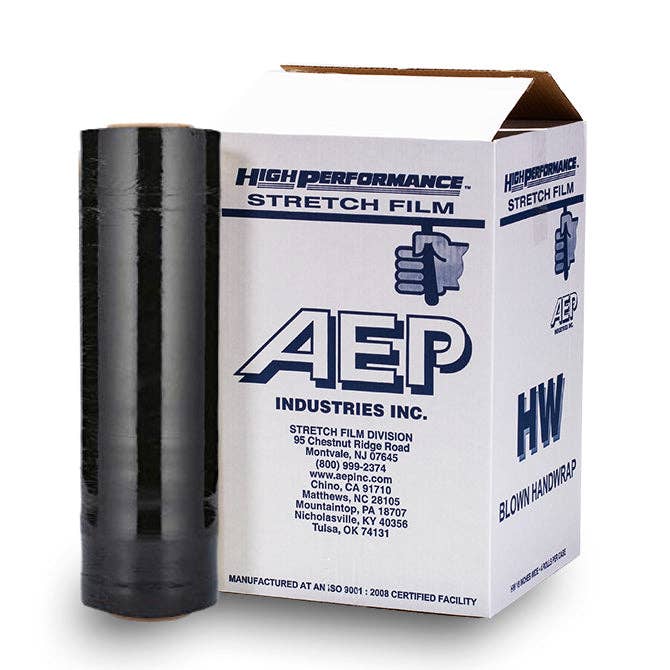 Película para bandas negras, 18" x 1000', calibre 80, fundida - Paquete Cantidad 4 para venta al por mayor de IPACKNOW INC