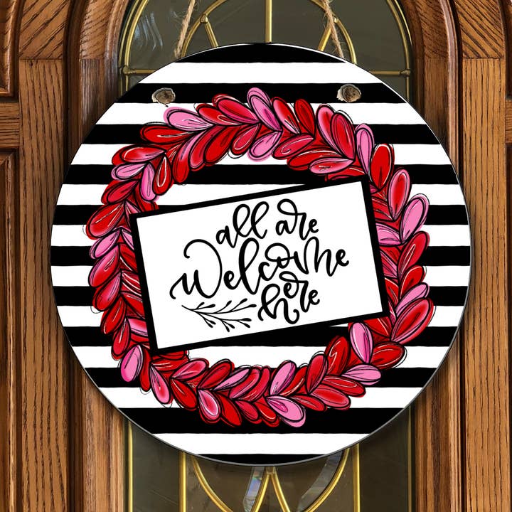 Alle sind hier willkommen Holztürhänger für den Großhandel von Joetta Marie