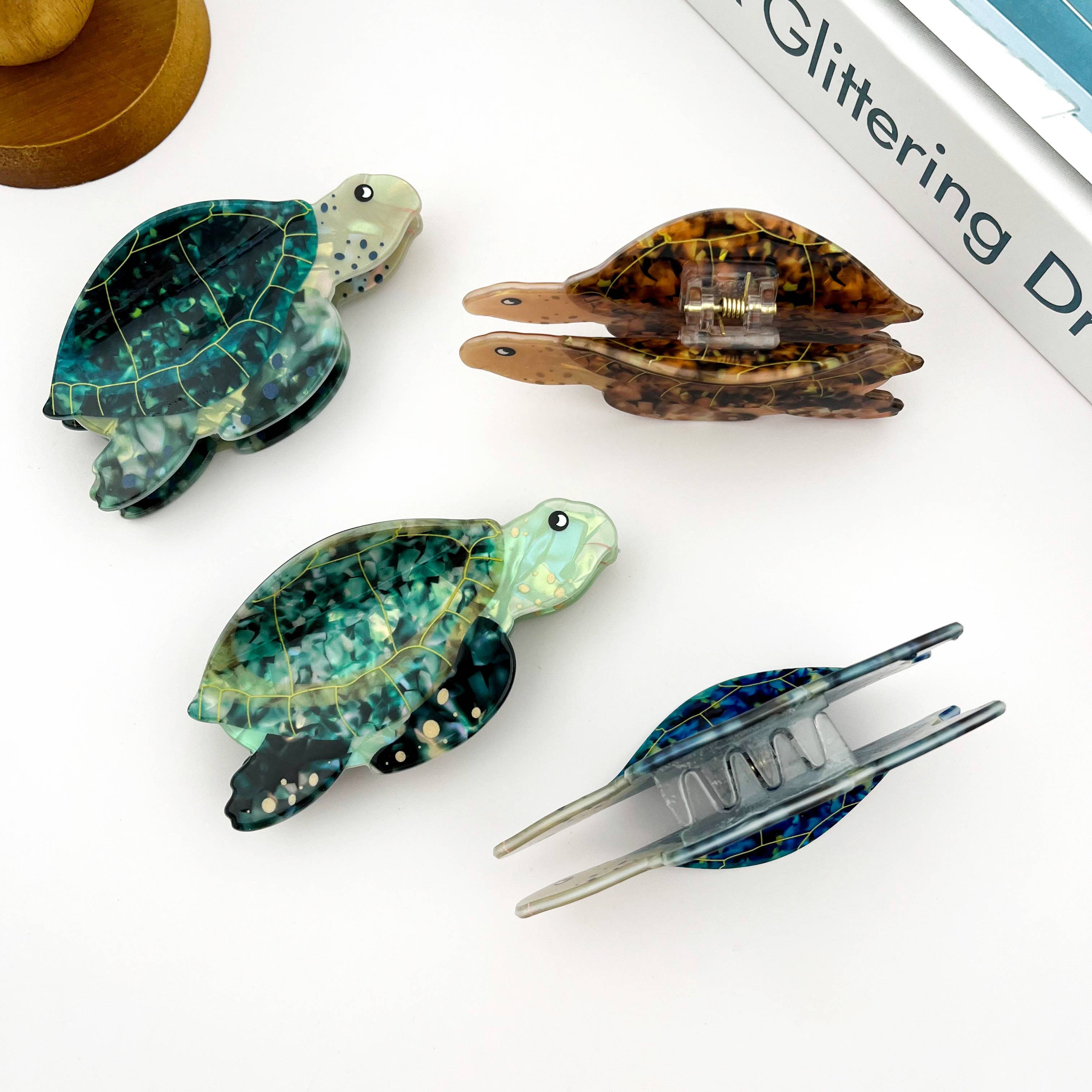 SoapElenGlen - Vendita all'ingrosso Fermaglio per capelli - Donna - Fermaglio per Capelli a Forma di Tartaruga Marina, Accessorio per Capelli Ispirato all'Oceano4