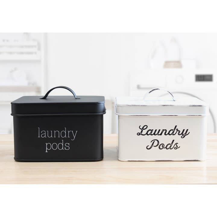 Kurated Korner – Großhandel Küchenaufbewahrung/-Organizer – Auldhome Design Halter für Wäschekapseln, emailliert