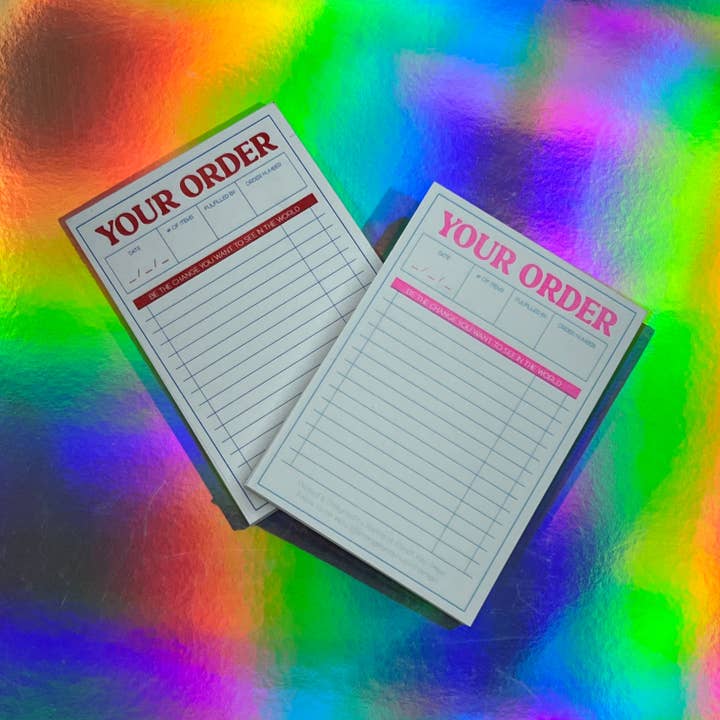 Your Order Risograph Printed Notepad for wholesale by Punch Kiss Press