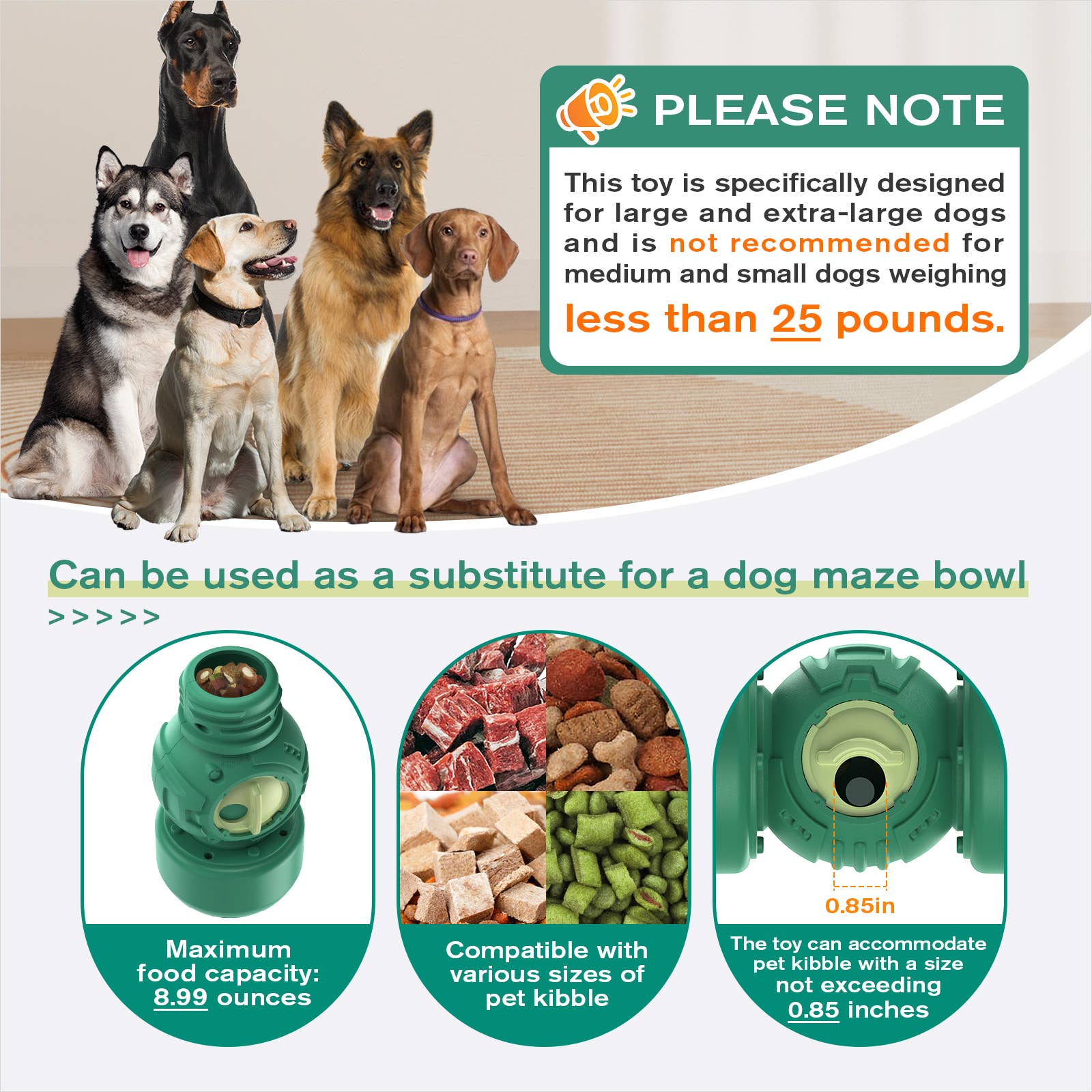 Vert TOUR DE DISTRIBUTION DE FRIANDISES POUR CHIEN KADTC ROLLING GIGGLE en vente sur Faire3