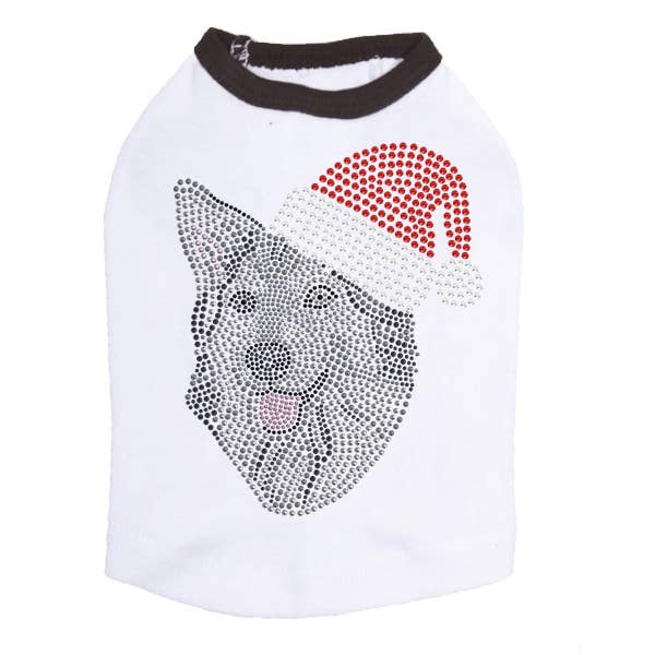 Dog in the Closet – wholesale Tröja - Hund – Husky/Tamaskan med Santa Hatt - Hundtank