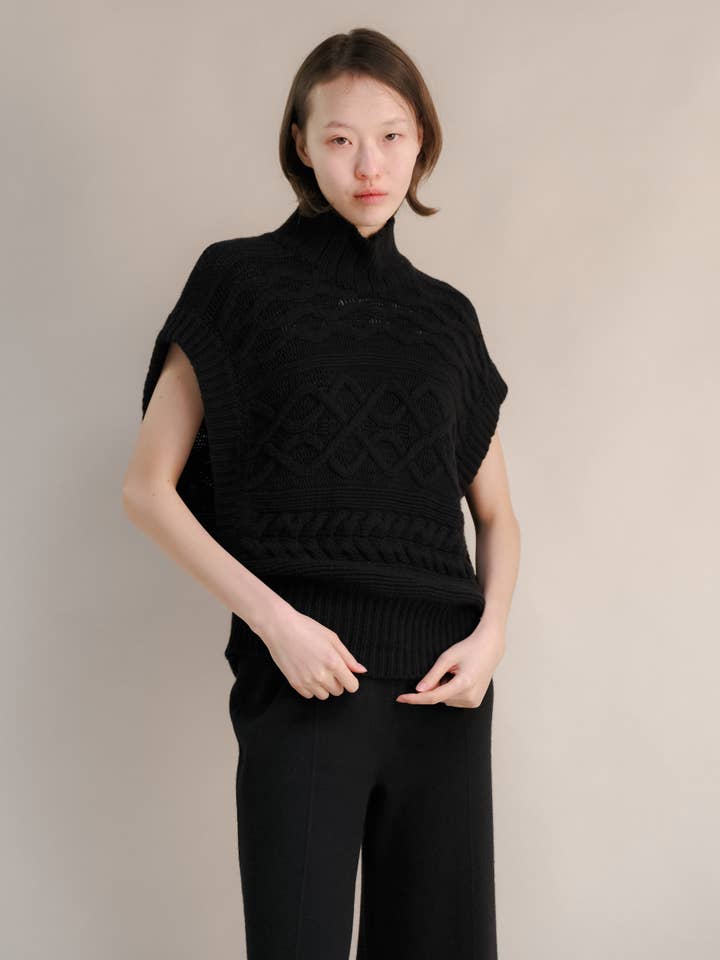 Lèmme - Wholesale Tunic Sweater - Women's - Cashmere Mix Maxi Cable Tunic12