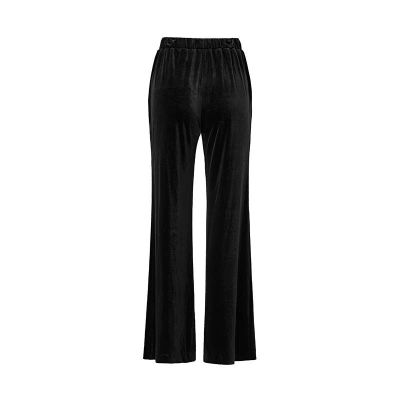 Productseeker – wholesale Kostymset – Dam – SET041 Kraftig pärlbyxa i sammet med breda ben7