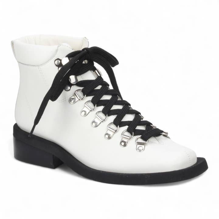 Botín de piel con cordones blanco 615005 para venta al por mayor de Carrano