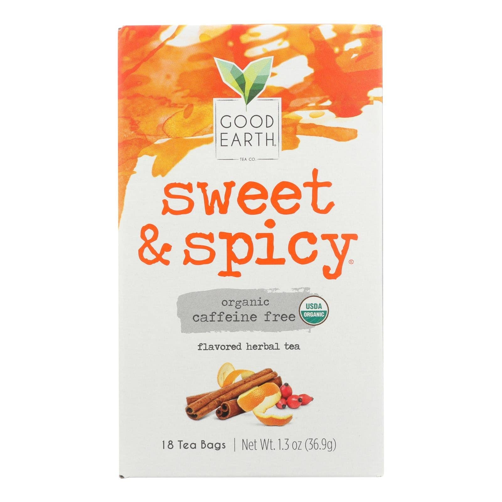 Ware Spark - Wholesale Tea Bags - Good Earth Herbal Tea - Organic Sweet And Spicy Caffeine Free - Case Of 6 - 18 Bags0