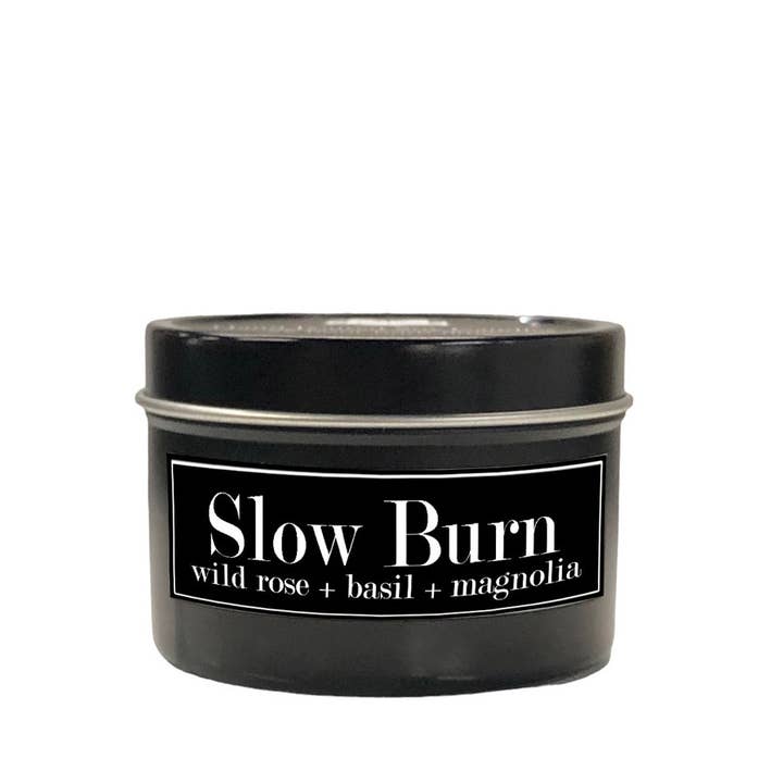 Slow Burn 4oz Candle Wild Rose + Basil + Magnolia for wholesale by Fly Paper Products