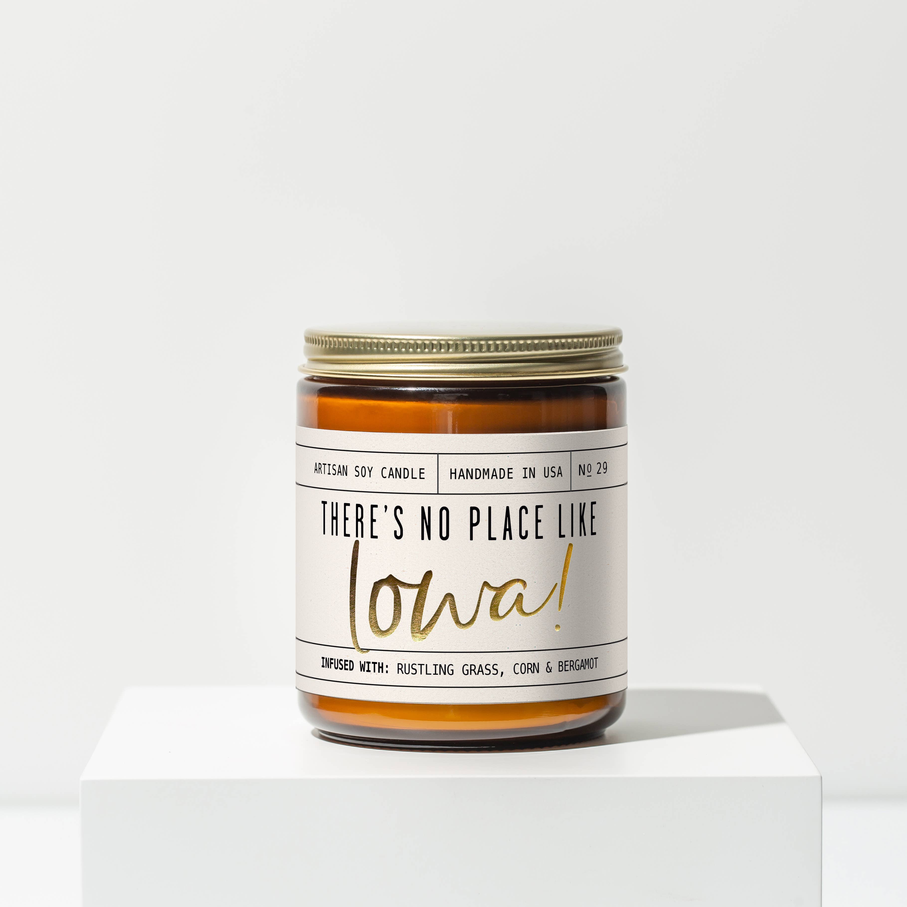 Soy and Sass - Wholesale Jar/Filled Candle - 'There's No Place like Iowa' Soy Wax candle - State Gifts