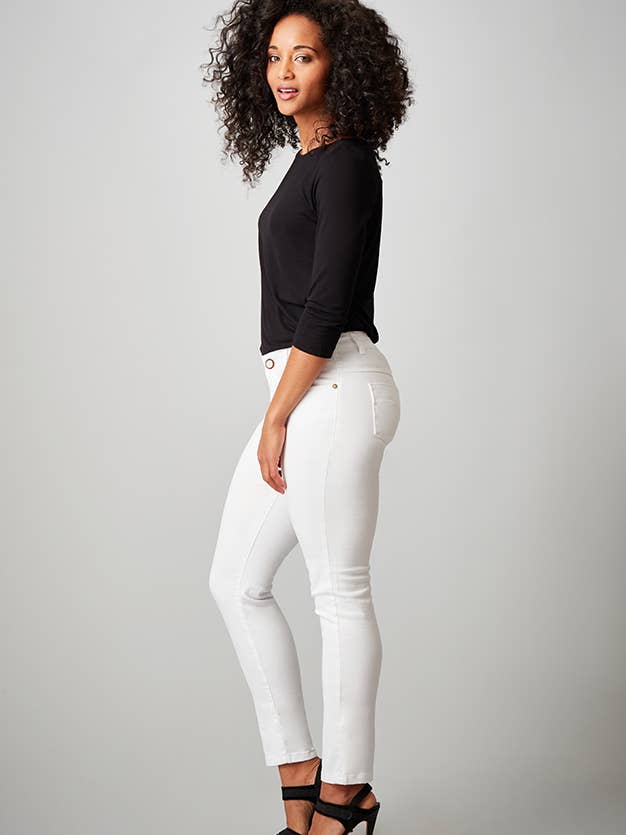 Audrey Ankle Pure White for wholesale by Beija-Flor Jeans