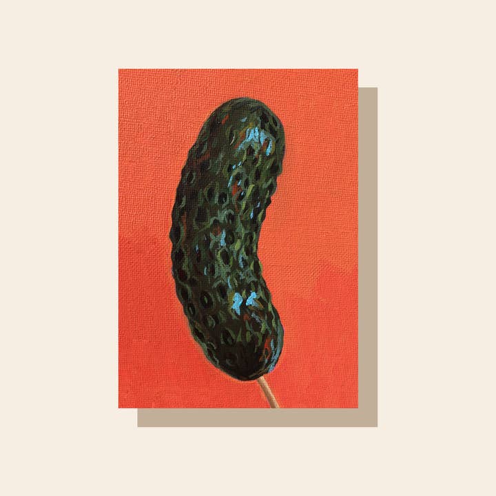 Bold Pickle 5x7 Art Print for wholesale by Painting With James