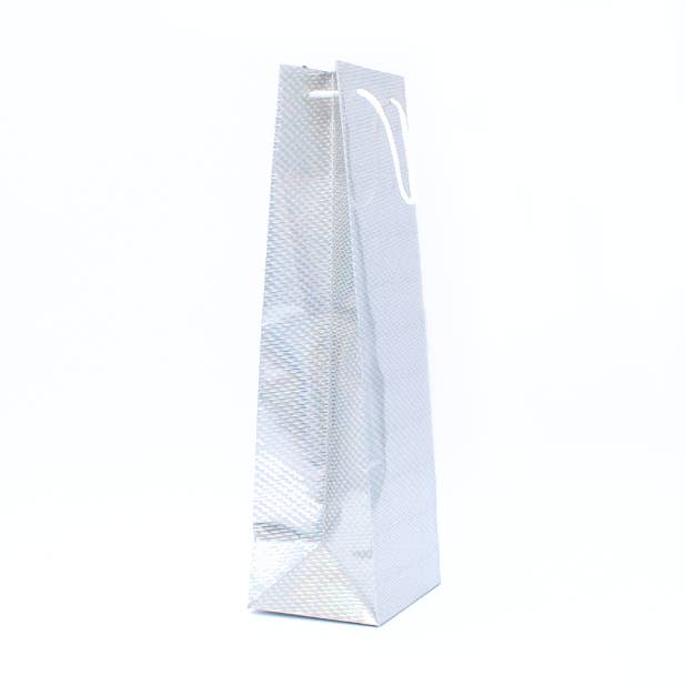 Inca UK - Wholesale Gift Bag - 34x10x9cm. Silver Holographic Bottle Bag4