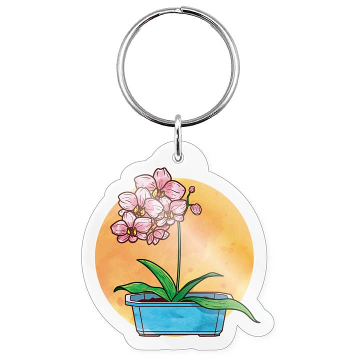 Porte-clés - Orchidée aquarelle pour la vente par Morris Magnets