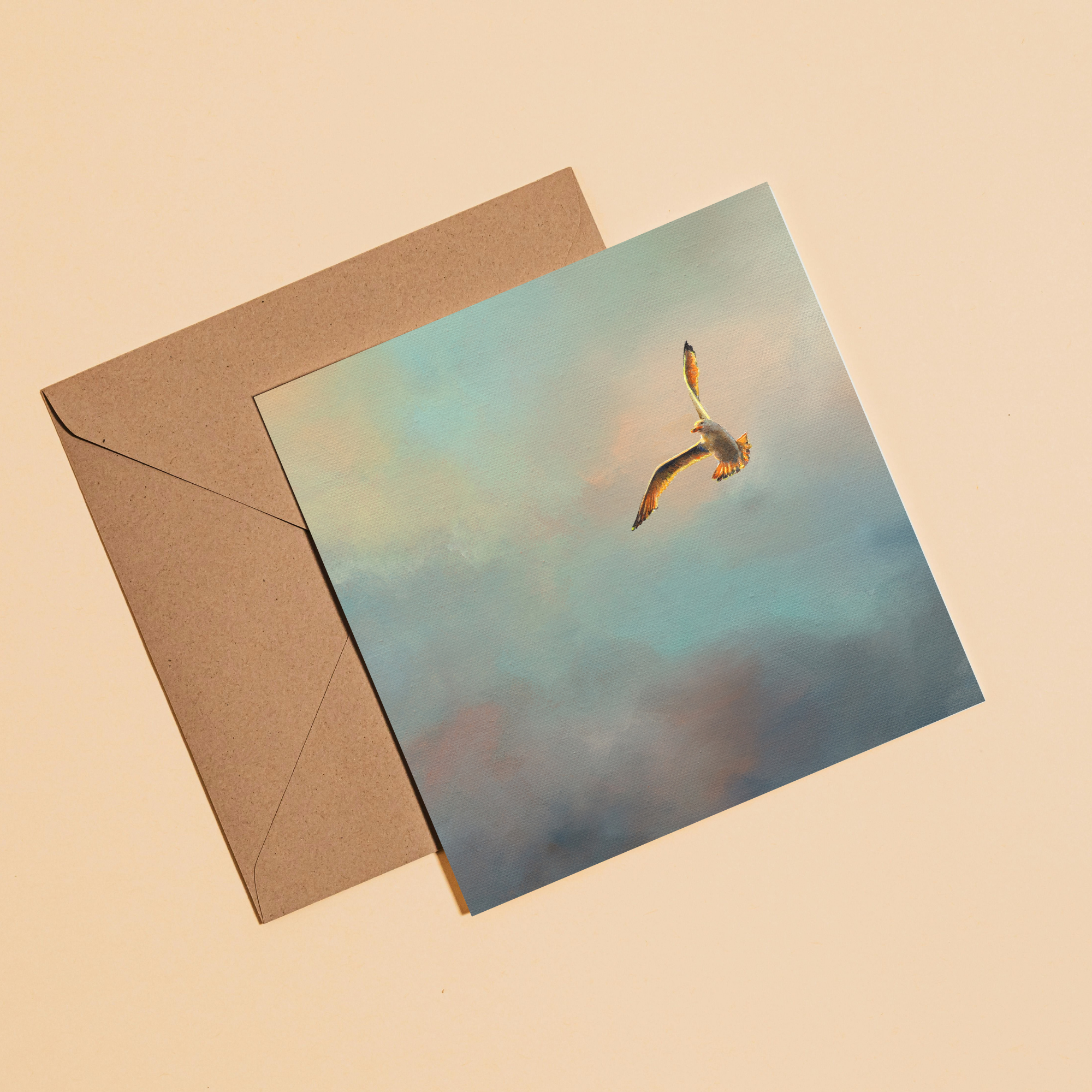 Portrait of Clouds - Wholesale Everyday Greeting Card - Seagull Greetings Card "Prevail" - Luxury Textured Cardstock3