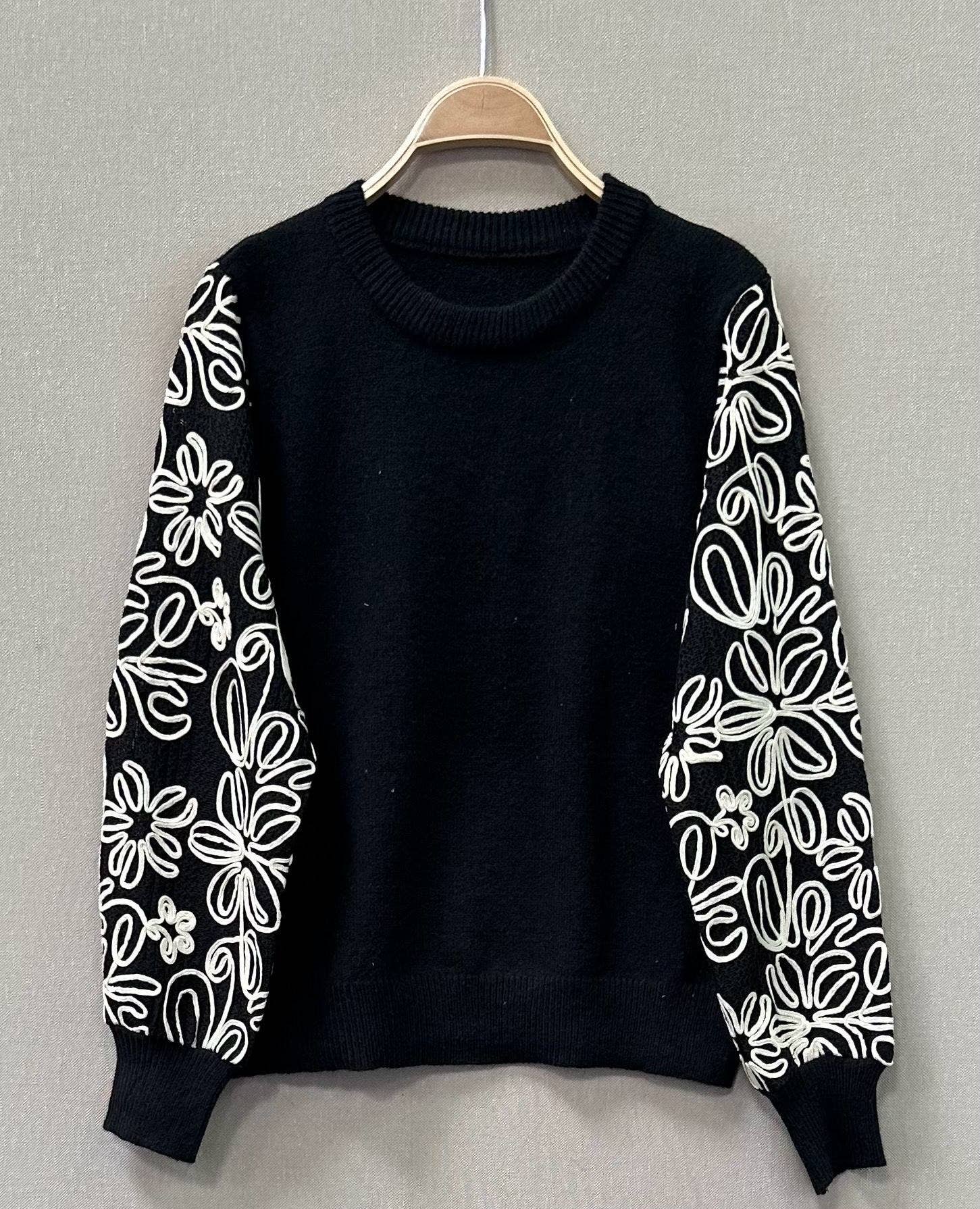 SWEET MAGIC MODA Y COMPLEMENTOS - Wholesale Knit Sweater - Women's - JERSEY WITH DETAILS ON SLEEVES3