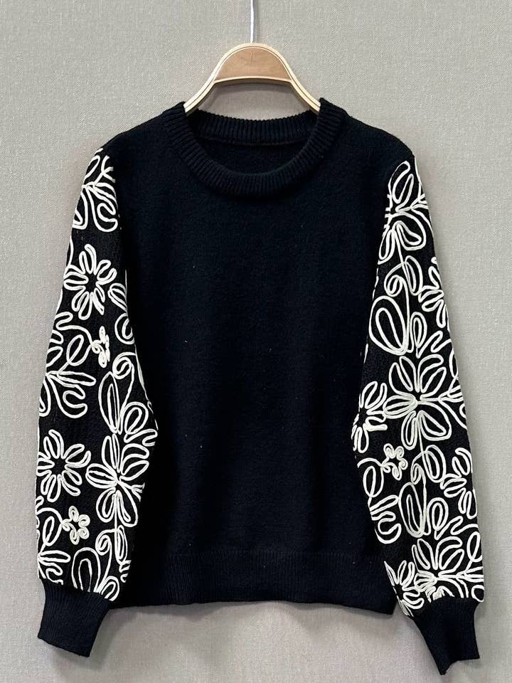 SWEET MAGIC MODA Y COMPLEMENTOS - Wholesale Knit Sweater - Women's - JERSEY WITH DETAILS ON SLEEVES3