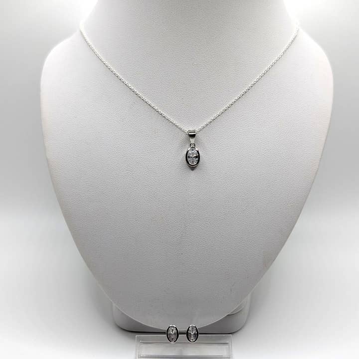 Cubic Zirconia Necklace & Earring Set for wholesale by AA Designs Jewelry