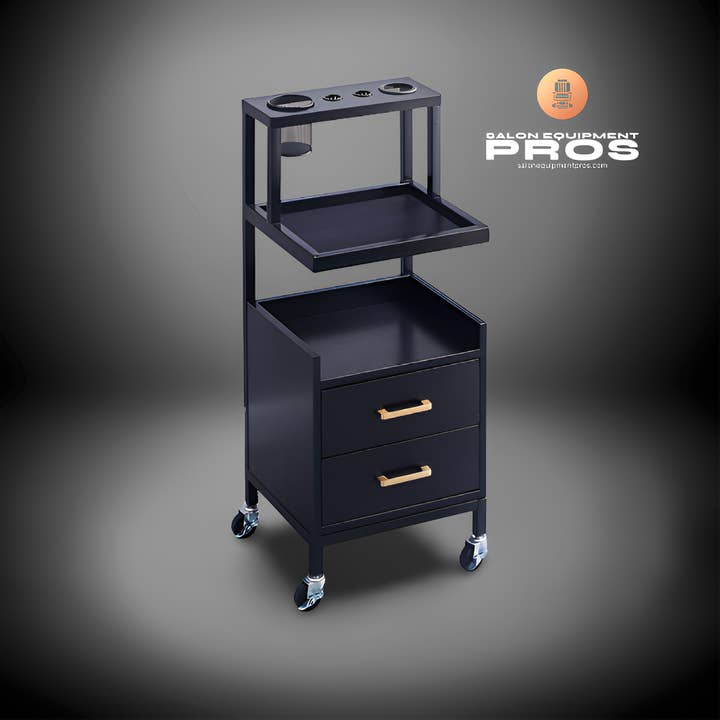Salon Equipment Pros - Wholesale Bar Cart - Olivia Salon Trolley and Utility Cart Station on Wheels