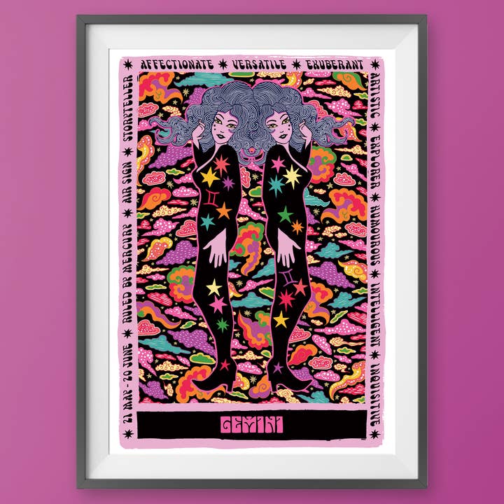 Zodiac - Gemini Tarot Print - Astrology - Horoscope for wholesale by Lost Plots