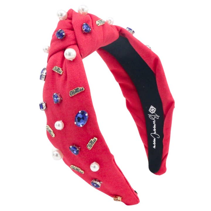 Red Ole Miss Logo Headband for wholesale by Brianna Cannon