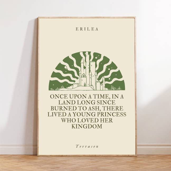 Throne of glass Terrasen print - officially licensed by Sarah J Maas for wholesale by Romantasy Designs