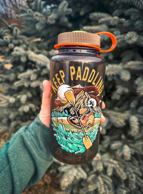 Hey Bear Outdoors – Garrafa de água por atacado – Kayaking Keep Paddling Garrafa de Água Nalgene 32oz3