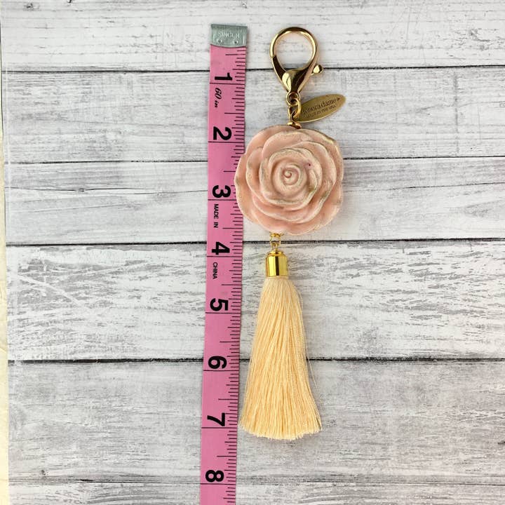 Lenora Dame - Wholesale Purse/Bag Accessory - Women's - Swan Lake Floral Tassel Purse Charm