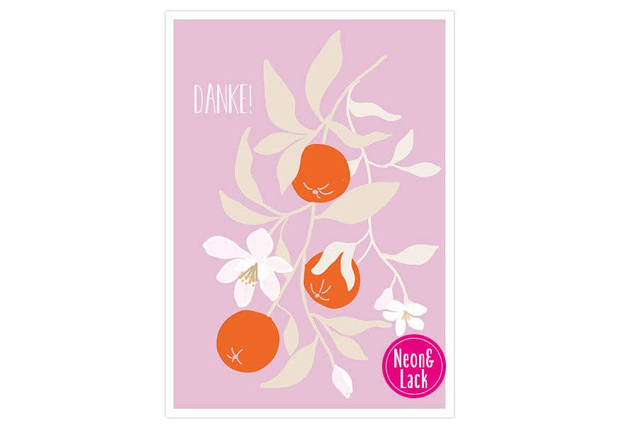 Hey!Cards GmbH & Co. KG - Wholesale Postcard - Thank You Oranges | Neon Postcard0