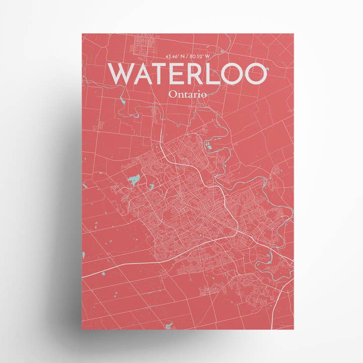 OurPoster.com - Wholesale Poster - Waterloo City Map Poster200