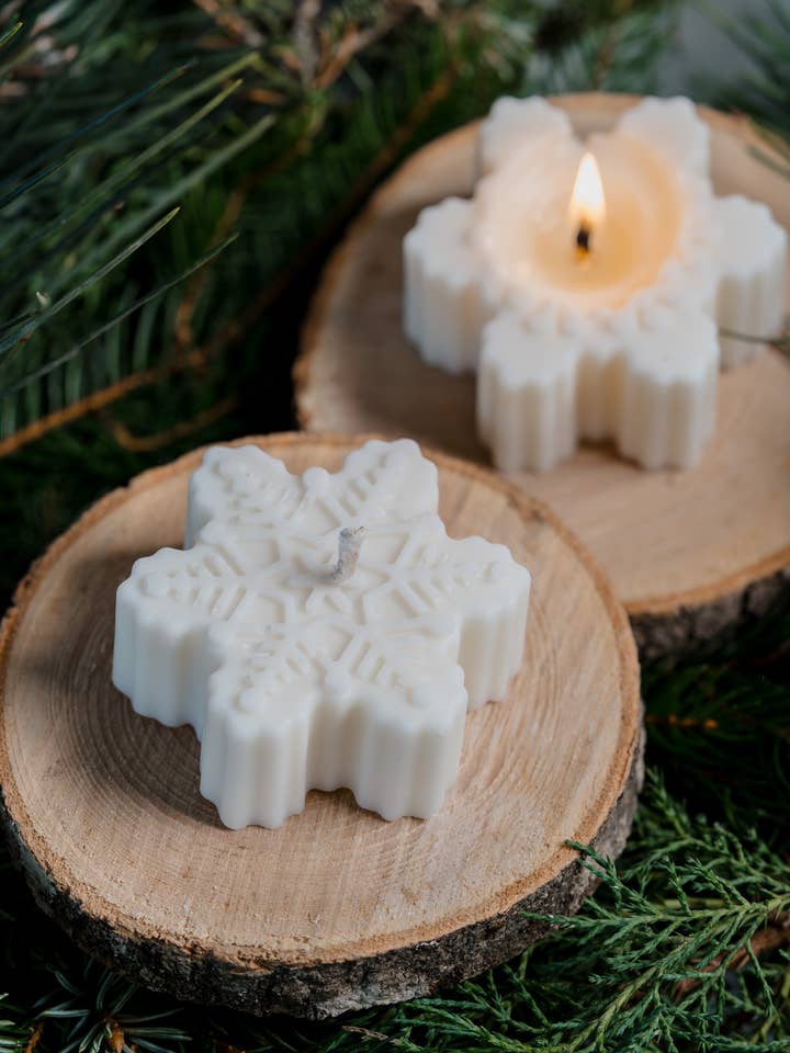 Kerze "Schneeflocke" für den Großhandel von Nature Lover