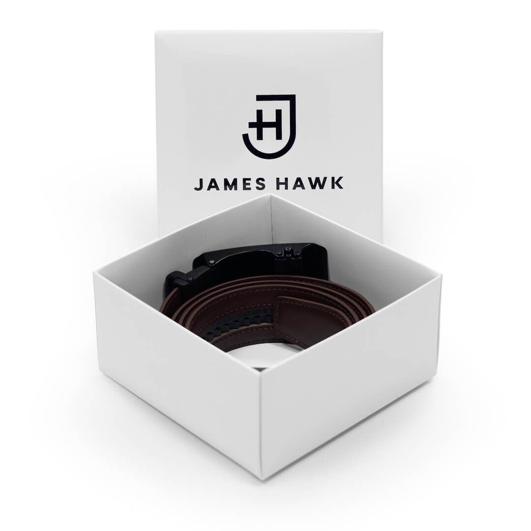 James Hawk - Wholesale Riem - Heren - James Hawk automatische leren riem voor heren met geschenkdoos7