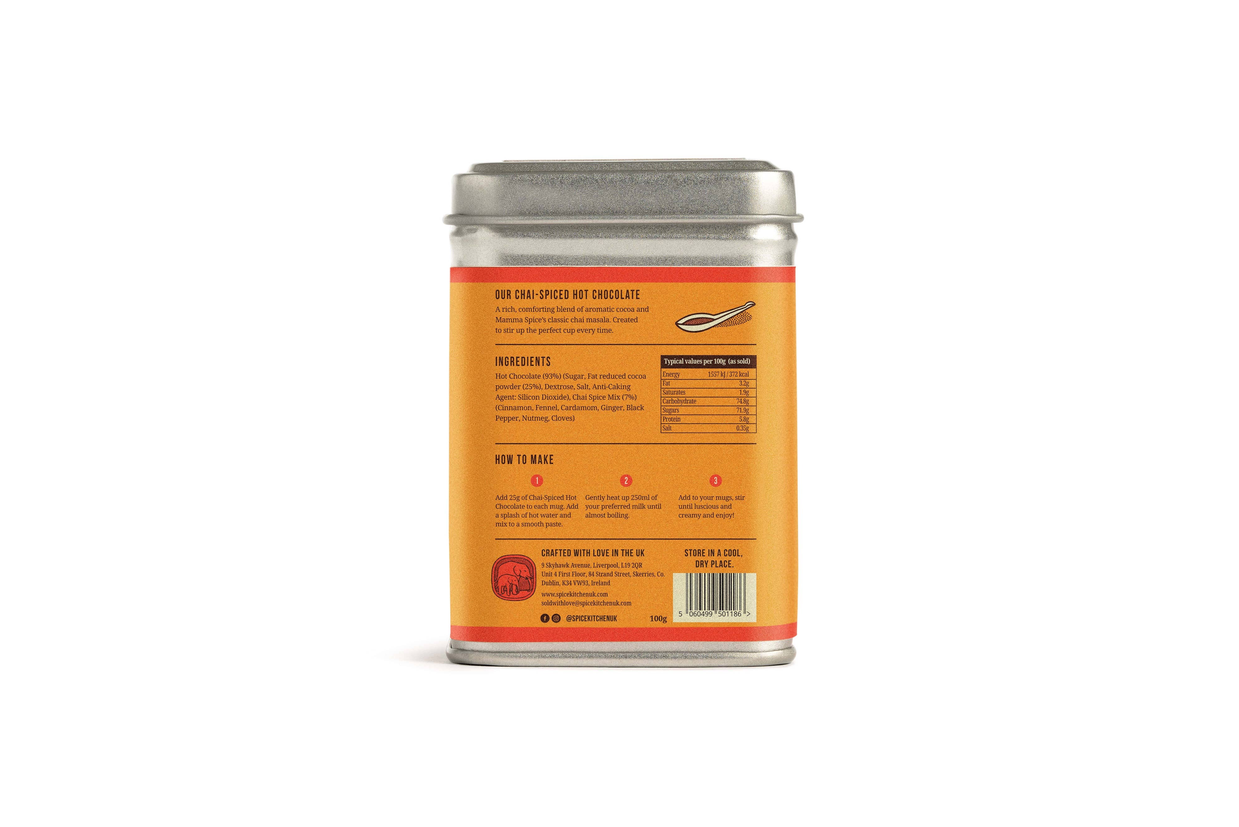 Spice Kitchen - Vente Préparations/kits pour chocolat chaud - Chocolat Chaud Épicé Chai | Vegan | Spice Kitchen | 100g2