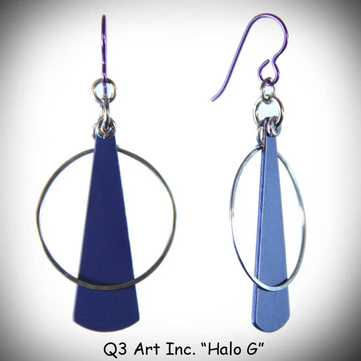 Halo oorbellen G voor wholesale door Q3 Art Inc.