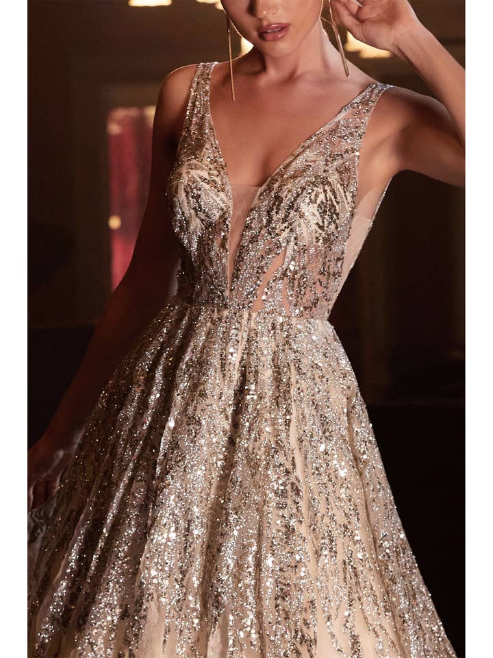 Ladivine by Cinderella Divine - Wholesale Gown - Women's - OMBRE SHIMMER BALL GOWN