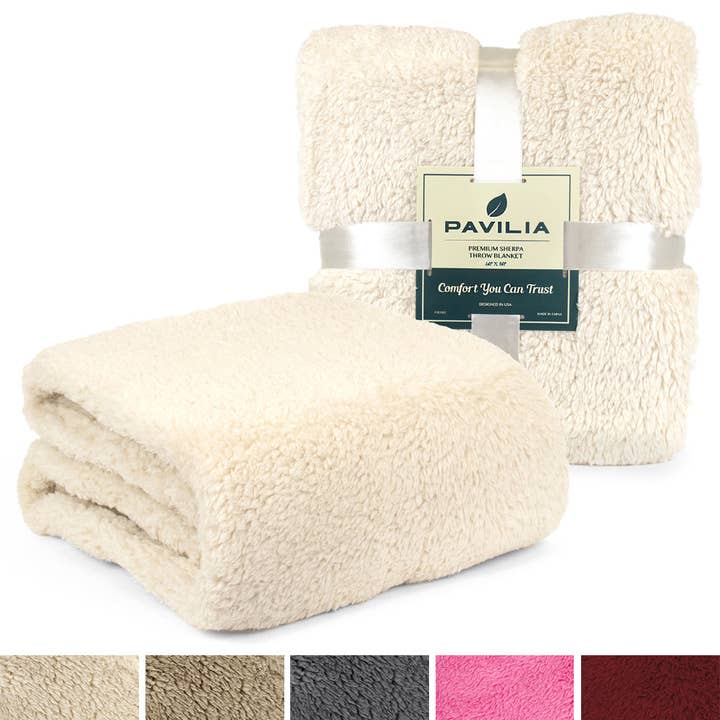 Pavilia - Wholesale Throw Blanket - Plush Shaggy Sherpa Blanket60
