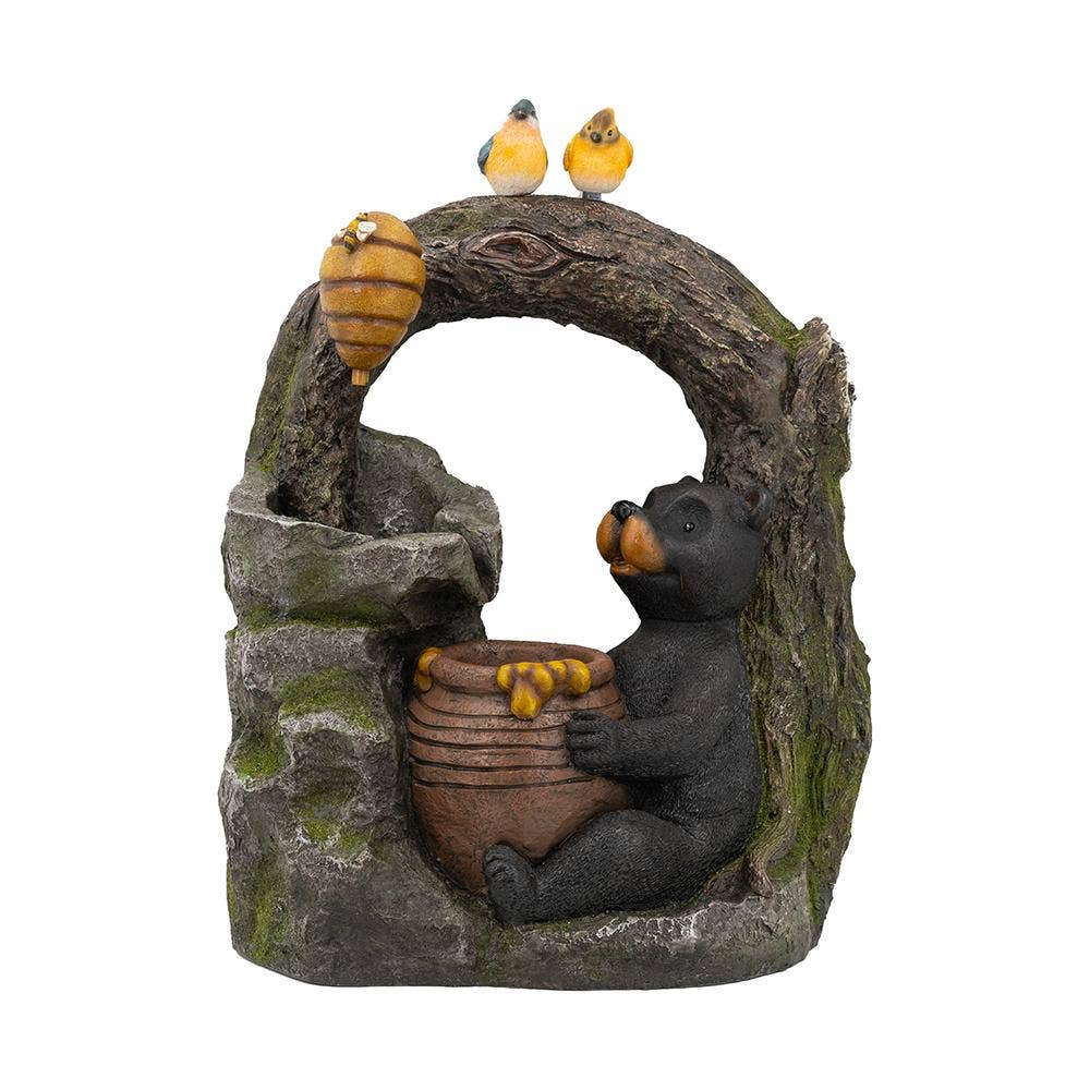 A&B Home Group Inc. - Wholesale Outdoor Ornament/Decor - 18.5x11.8x22.6" Two-Tiered Water Fountain w/ Woodland Animal3