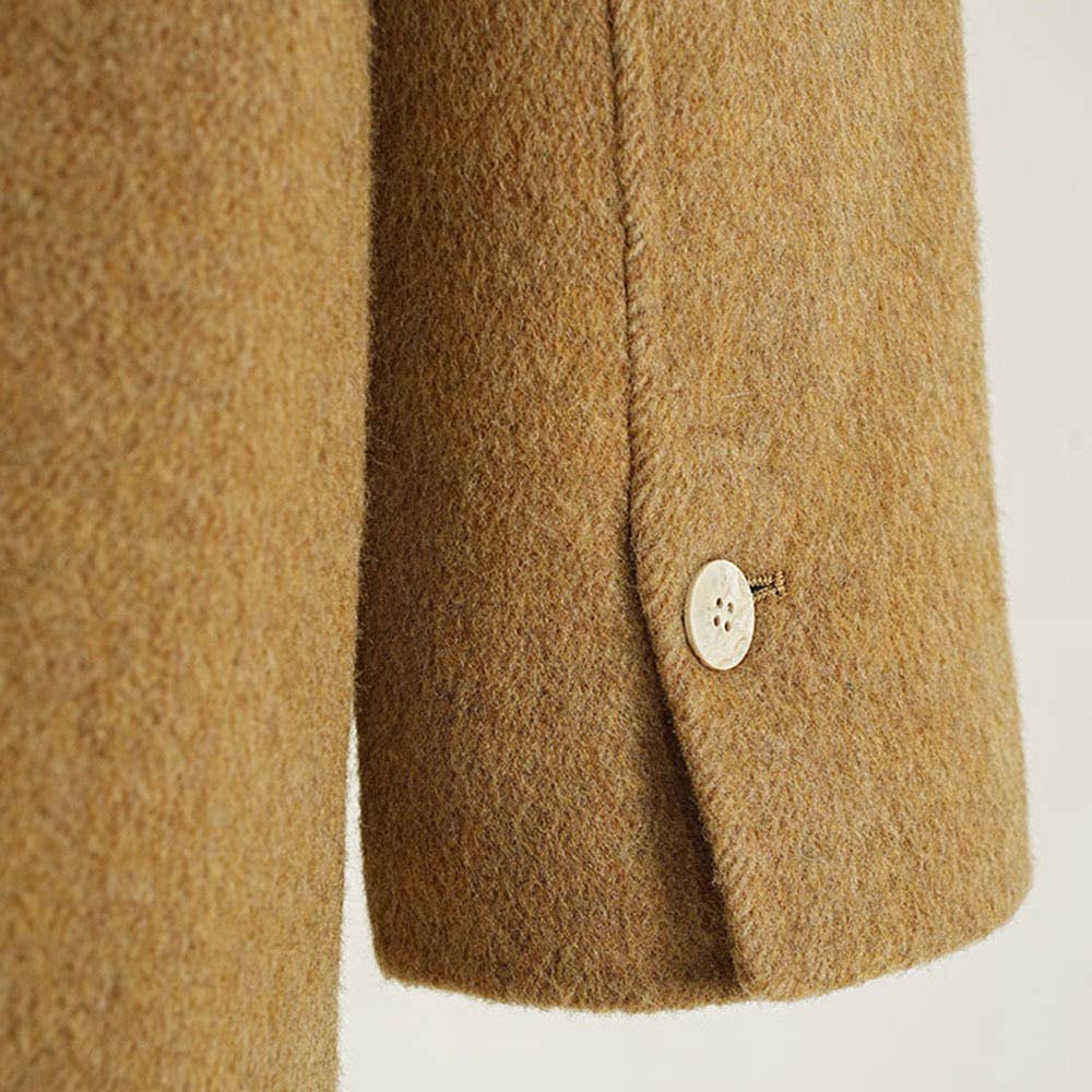 Colorea como imágenes Abrigo Blazer de Lana CT111 Otoño con Diseño de Solapa de Bufanda Combinada de venta al por mayor en Faire10