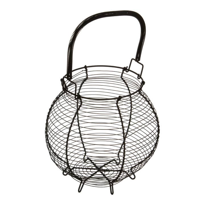 Interiors by Premier – wholesale Basket – Hygge Matte Black Egg Basket2