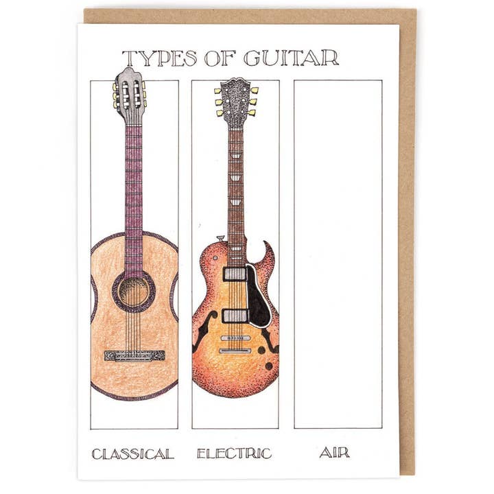 Cath Tate Cards - Wholesale Everyday Greeting Card - AIR GUITAR