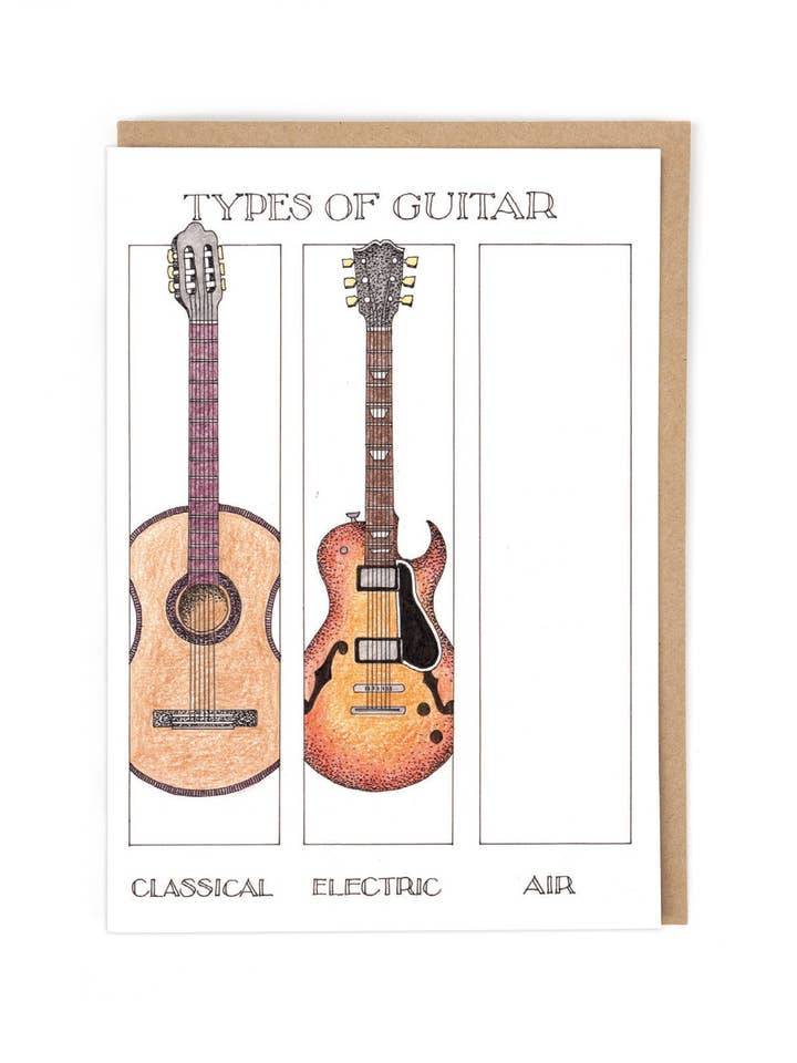 AIR GUITAR for wholesale by Cath Tate Cards