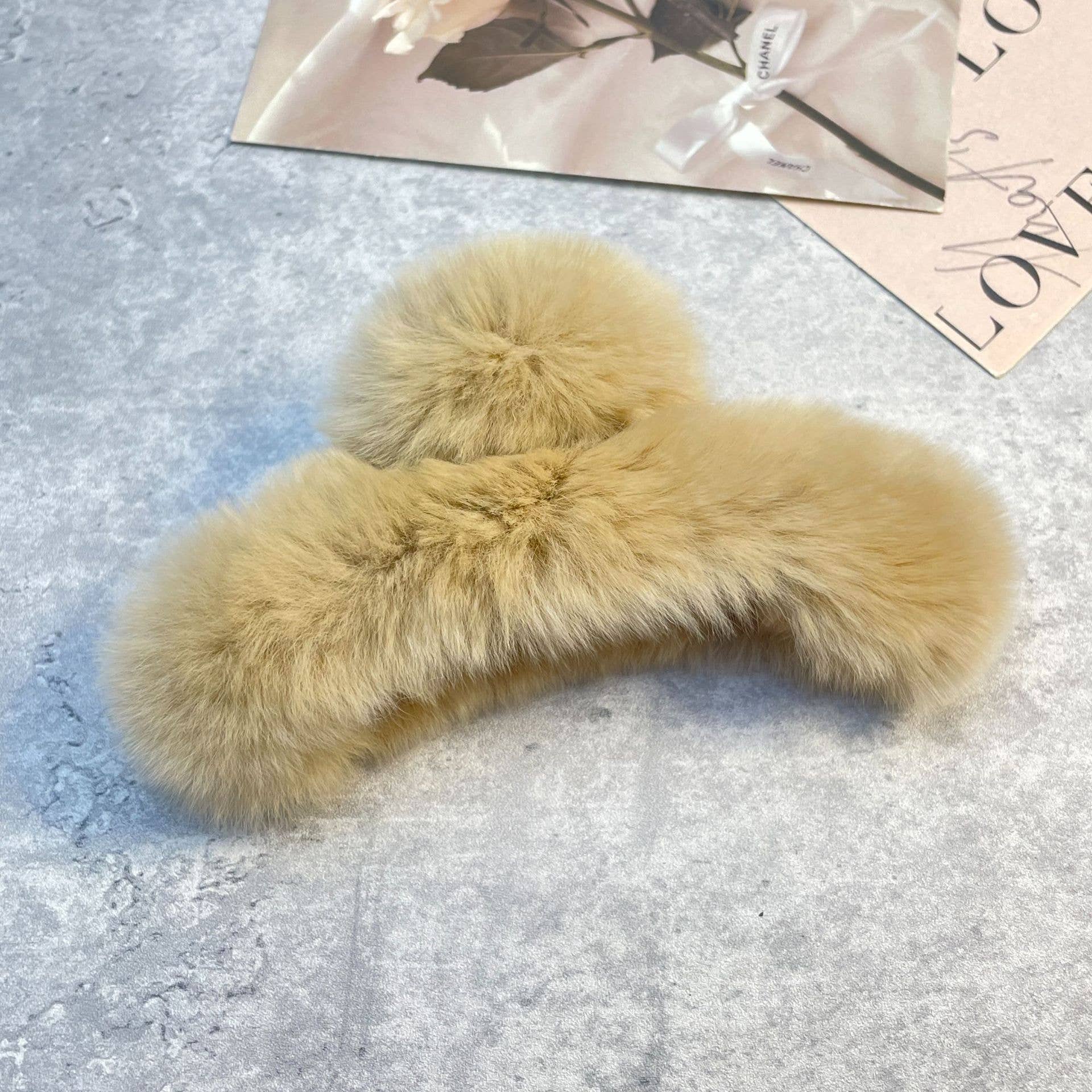ACCITY - Wholesale Hair Clip - Women's - Rex Rabbit Fur Claws - Elegant Mixed Color Clips_CWASC159118