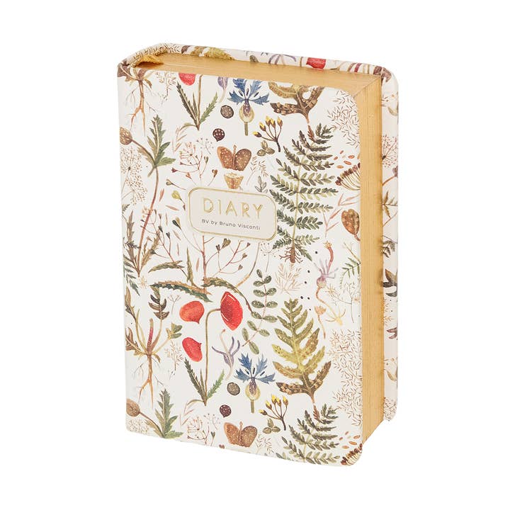 A7 Vegan Leather Pocket Planner -Greens and Flowers for wholesale by BV by Bruno Visconti